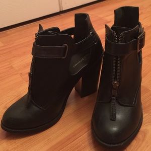A pair of black boots