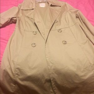 Long khaki maxi jacket