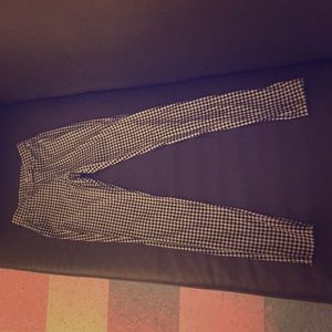 Plaid stretch jeggings