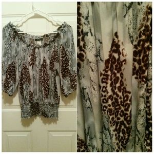 Animal print top