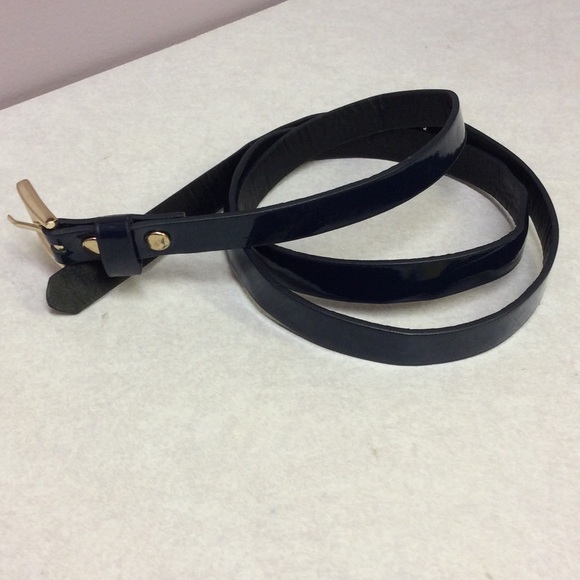 Dark navy blue dress belt