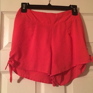 Orange flowy shorts