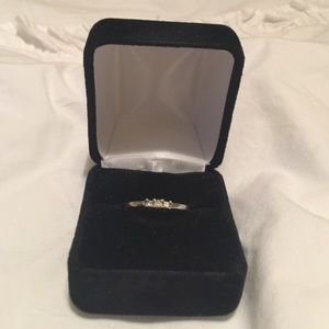 10K silver ring