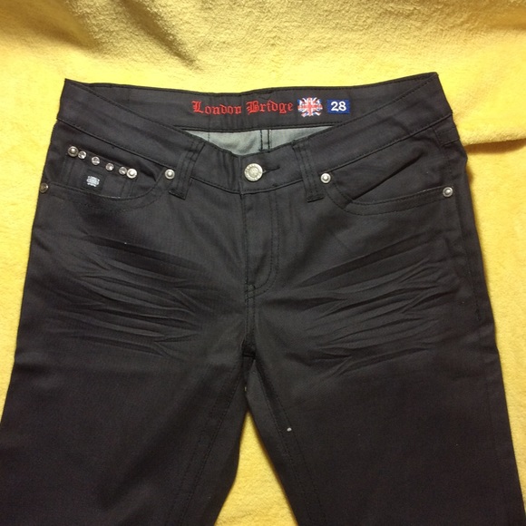 London Bridge Bootcut Rhinestone Detail - Picture 2 of 3