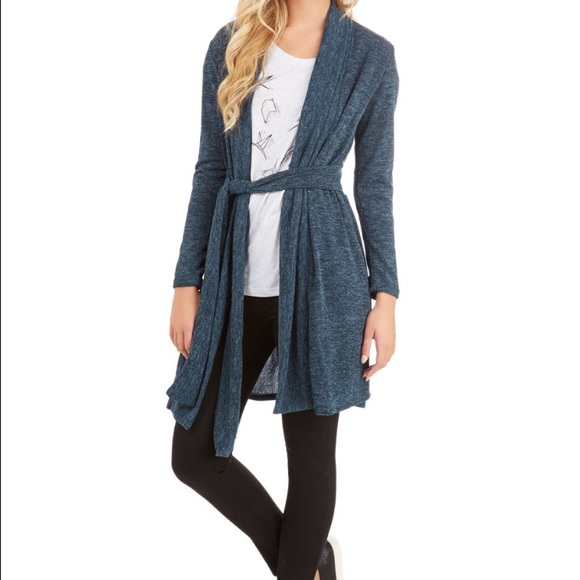 NWOT Modcloth long navy cardigan with belt