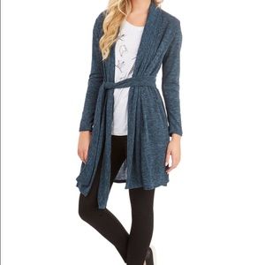 NWOT Modcloth long navy cardigan with belt