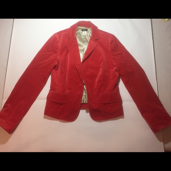 Red Velvet Jacket By J. Crew