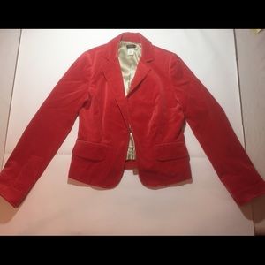 Red Velvet Jacket By J. Crew