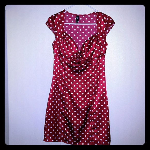 Classic Satin Polka Dot Dress - Picture 1 of 4
