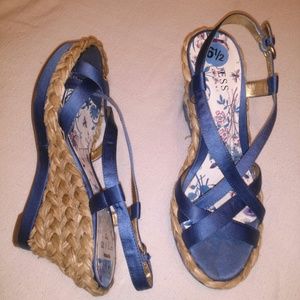 Blue Guess wedges