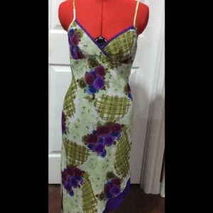 Floral Asymmetrical Strappy Dress