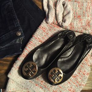 Tory Burch- Black Reva Flats- Size 9