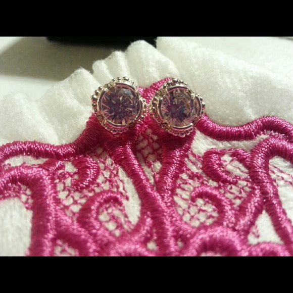 Avon Halo CZ Stud Earrings