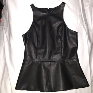 Express Peplum Leather Top