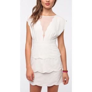 White Scalloped Dress from Urban Outfitters