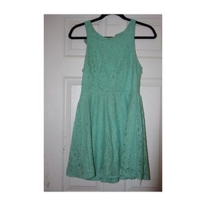Mint green lace dress