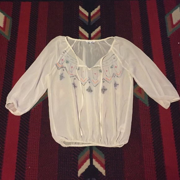 White Boho Top