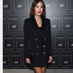 BALMAIN X H&M long wool jacket