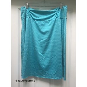 Turquoise / Light Blue Knit Skirt {XL}