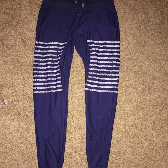 Men's large navy blue joggers