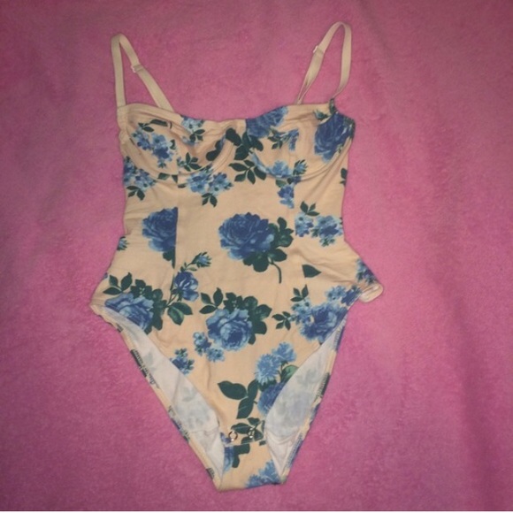 American Apparel Floral Bodysuit XS