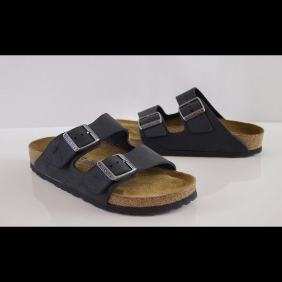 Black Arizona Leather Birkenstocks