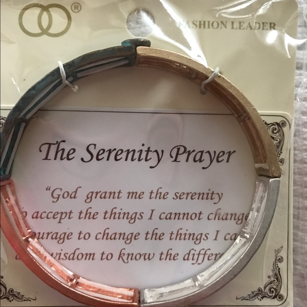 Serenity Prayer Stretch Bangle Bracelet