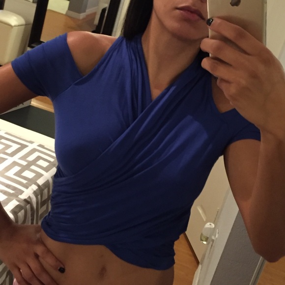 Royal Blue Sexy Crop Top from Bebe.