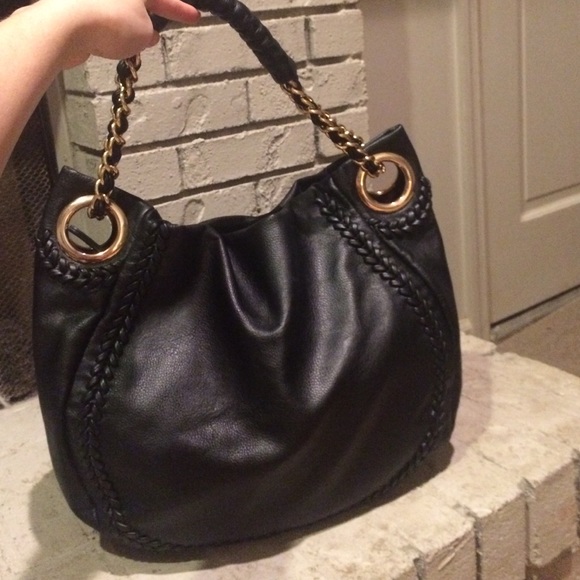 Large black shoulder bag