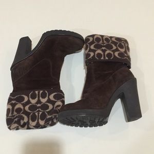 Ankle Coach Suede Brown Boots