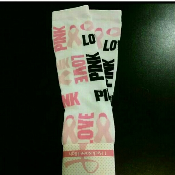 LOVE PINK KNEE HIGH GRAFITTI SOCKS