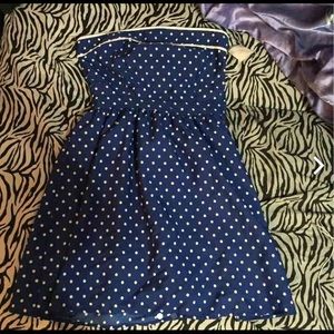 Blue and white dress