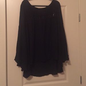 Black bohemian tunic