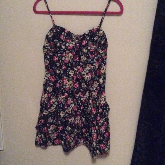 Floral ruffle bottom boutique dress