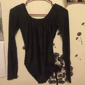 Black Long Sleeve Leotard