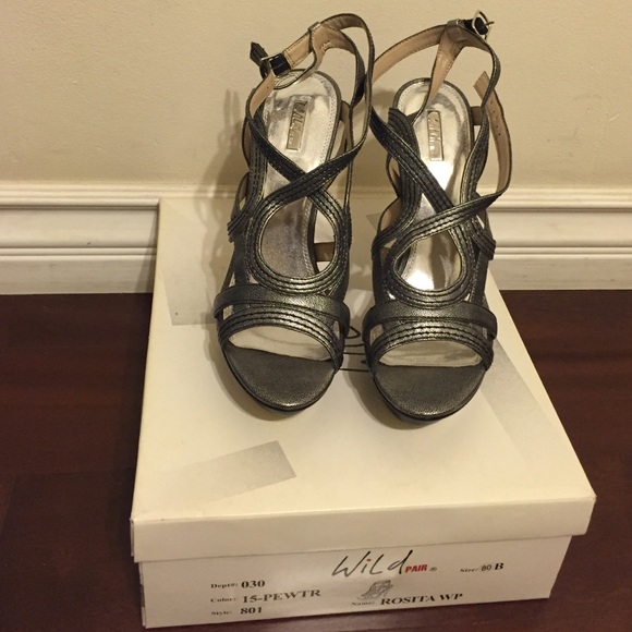 Wild Pair pewter heels