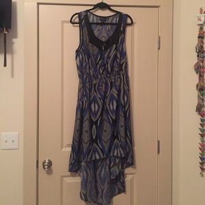 Fun print low-high dress