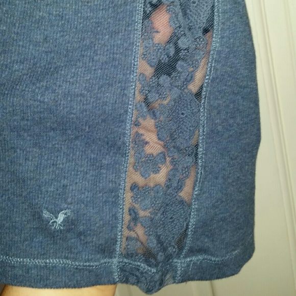 NWT American Eagle Ribbed Tank with Lace Sides