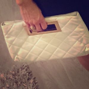 Brand New White Michael Kors Clutch