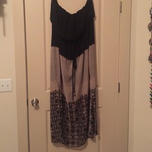 Strapless maxi dress