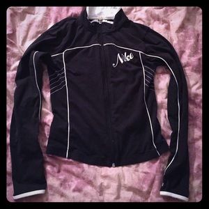 Nike black workout zipper jacket size small