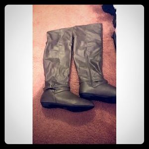 Taupe Knee High Boots