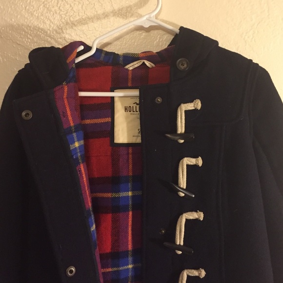 Dark Navy Blue Hollister Coat. - Picture 3 of 4