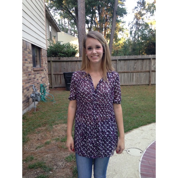 Purple sheer blouse