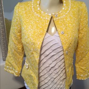 Tahari Yellow Blazer/Jacket