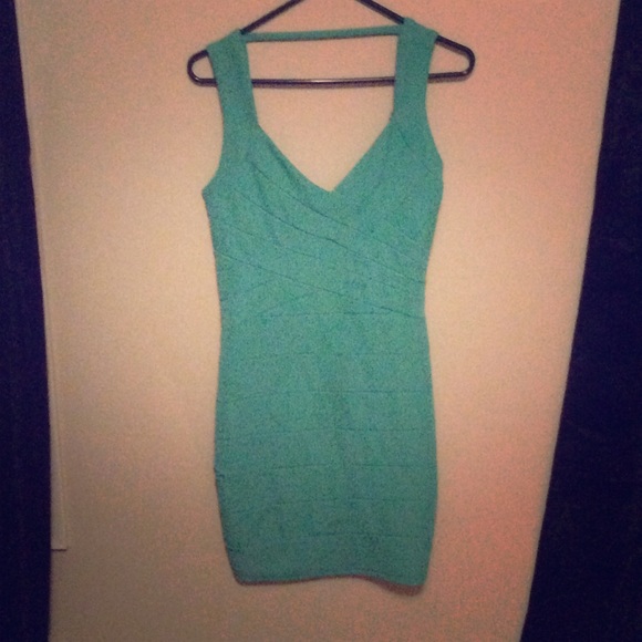 Sexy boutique bodycon teal dress