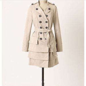 Anthropologie Two Paths Trench Coat