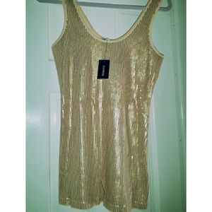 NWT Express Champagne Sequin Tank