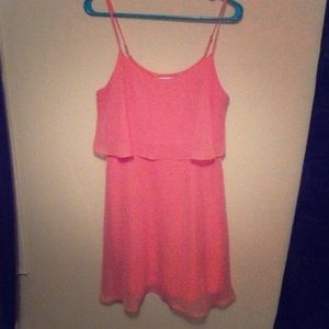 Coral summer wedding dress