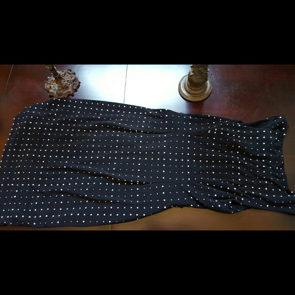 Ann taylor black dress small dots classic dress !